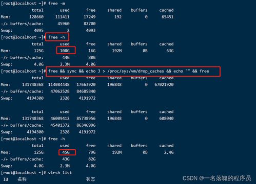 linux清理内存缓存命令