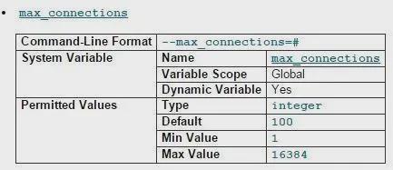 mysql默认最大连接数是多少