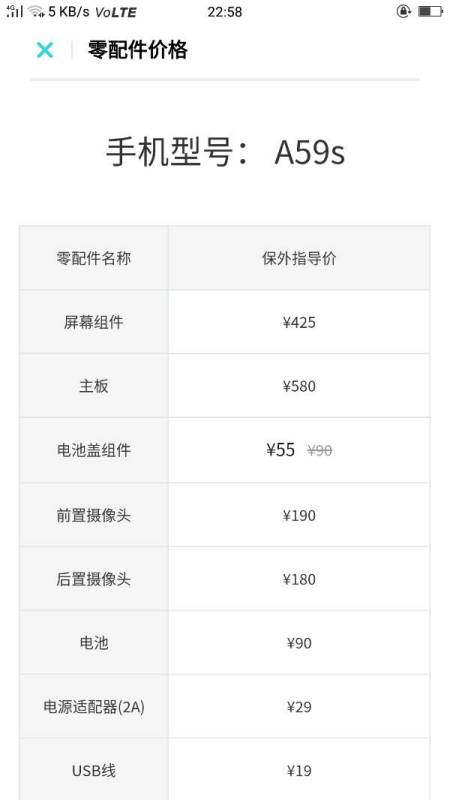 oppoa59s多少钱一台