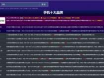 外国手机品牌排行榜前十名