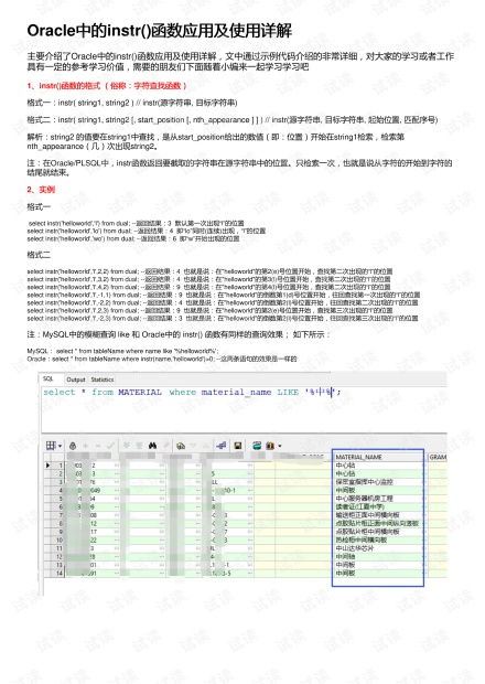 instr函数是什么意思