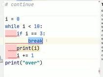 break在python中的用法