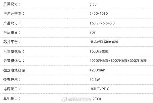 荣耀x10参数详细参数表