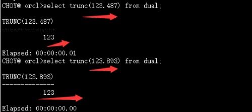 Oracle trunc()函数的用法