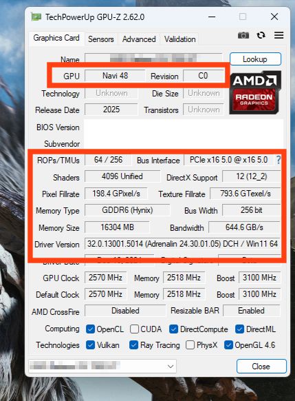 9070xt参数