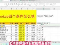 vlookup四个条件怎么填
