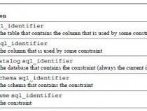 数据库中constraint和column是什么意思