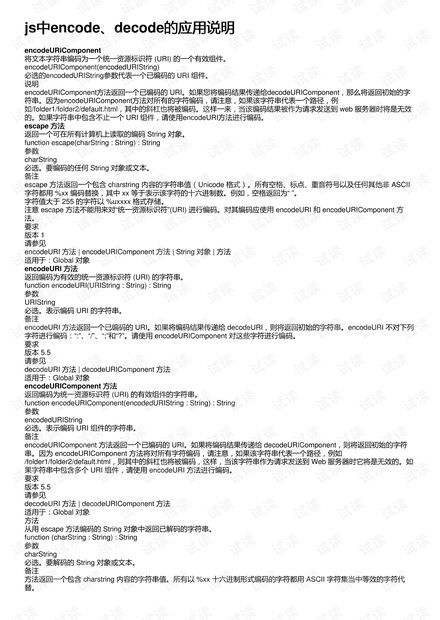 js中encode、decode的应用说明