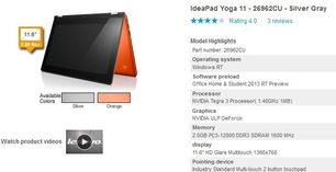 联想IdeaPad Yoga 11基本参数