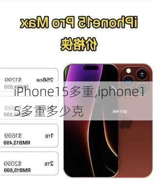 苹果15多重