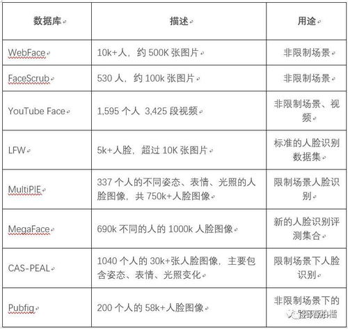 人脸识别数据库常用的有哪些