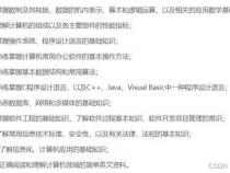 初级程序员考试内容