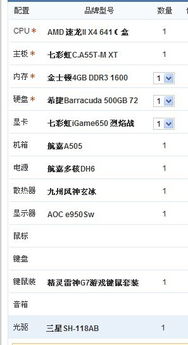 现在台式电脑主流配置