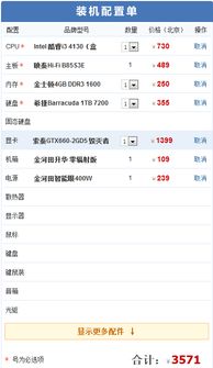 3500块钱的台式机能有什么样的配置
