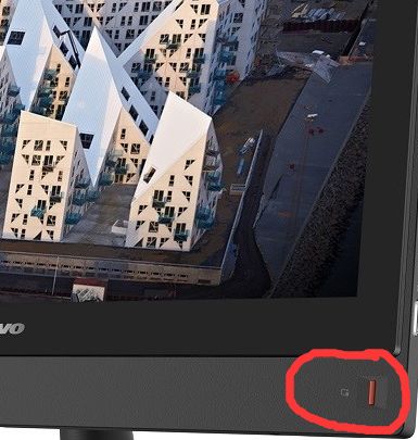 联想扬天s4150--00一体机屏幕右下角的红色按键是干什么的