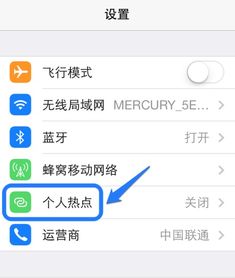 苹果手机的个人热点在哪里查找开关和设置