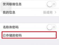 苹果怎么看储存的密码