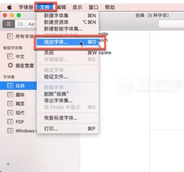 mac字体库在哪里找