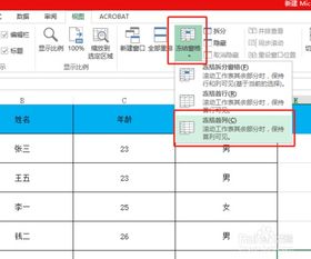 excel怎样让第一行第一列固定 怎样置顶行列