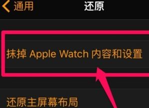如何重置apple watch
