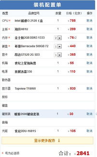 i3处理器配置单