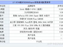 组装电脑配置清单