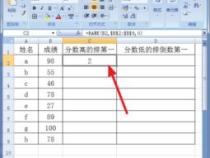 电脑Excel表格怎么制作名次排名表