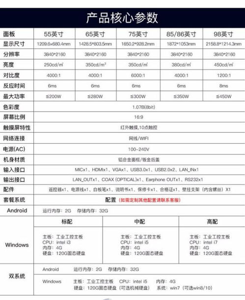 86寸一体机长宽多少厘米