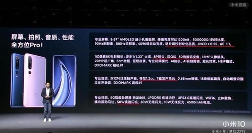 小米10pro参数配置是怎样的